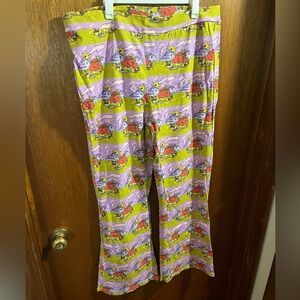 Nooworks Kick Flare Pants in Jammin Strawberry Print